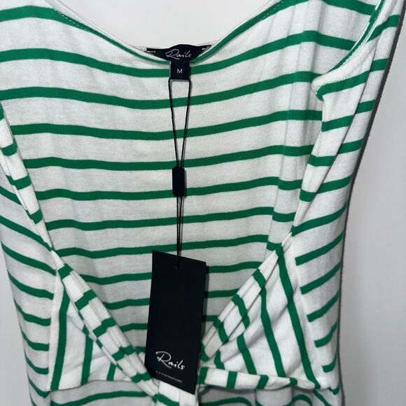 Rails Meg Stripe Tie Waist Cotton Dress - Size M - Picture 6 of 10